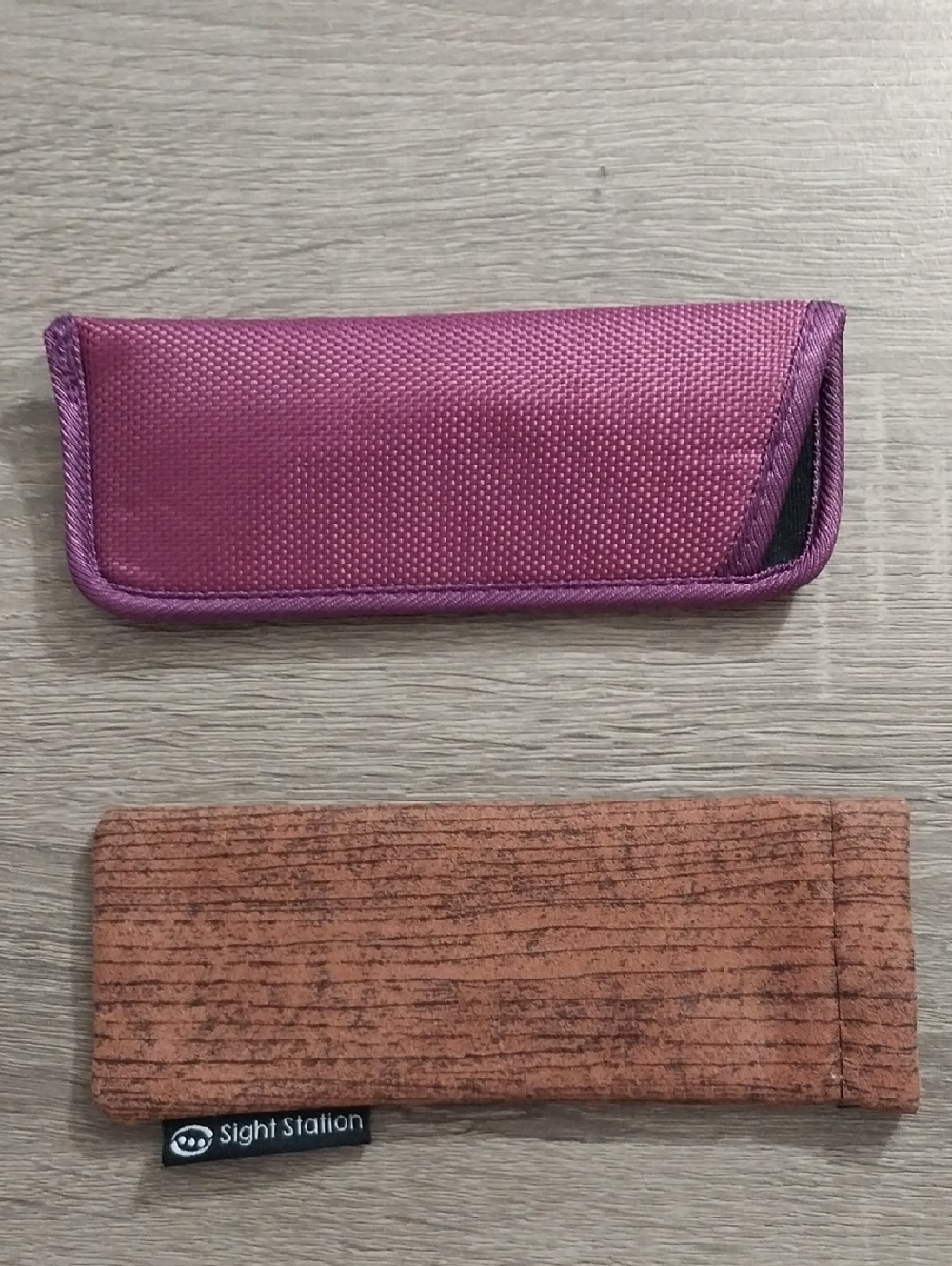 Sight Station Brown Eyewear Sleeve + Purple Soft Case